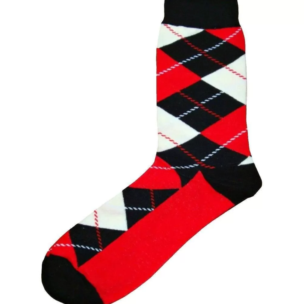 Bassin and Brown Men's Socks^Black Argyle Socks