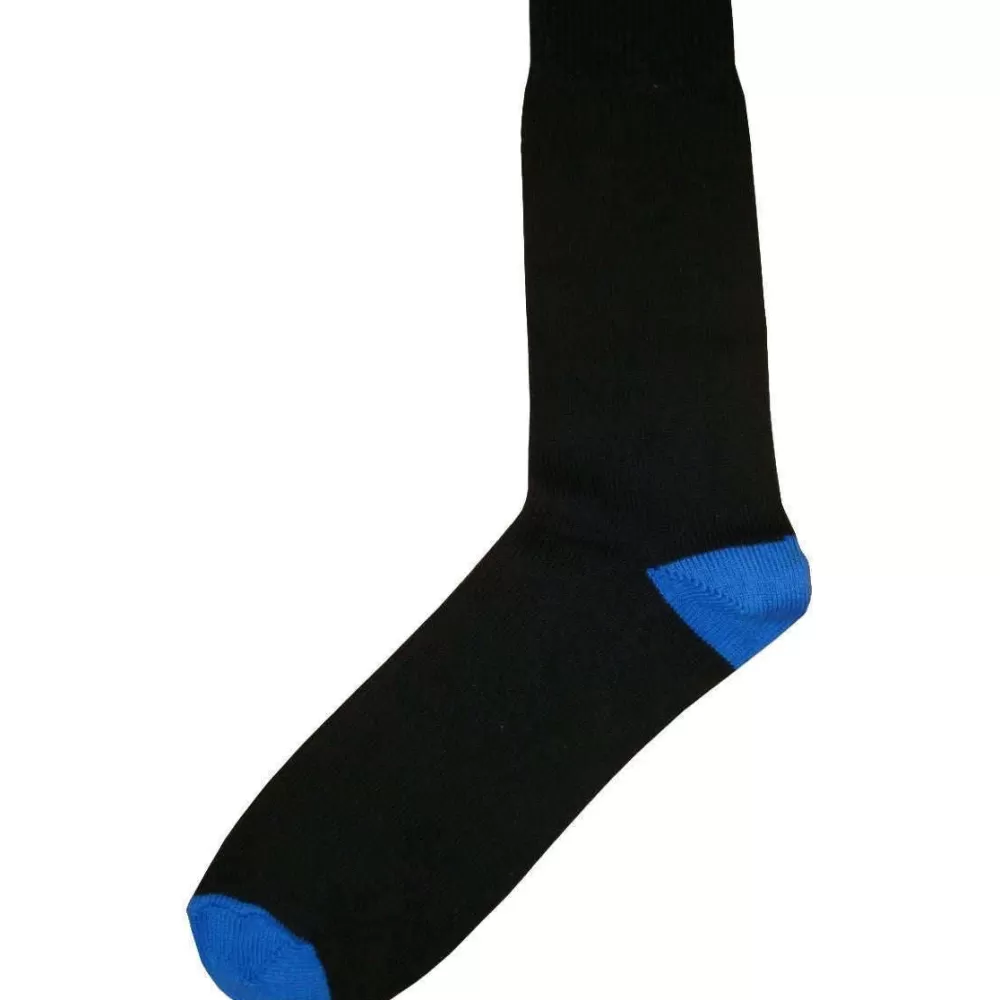 Bassin and Brown Men's Socks^Black Heel And Toe Socks
