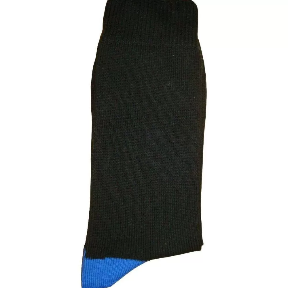 Bassin and Brown Men's Socks^Black Heel And Toe Socks
