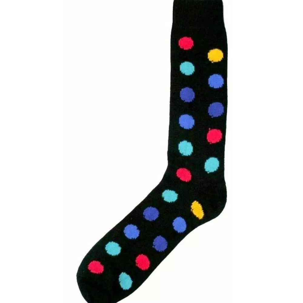 Bassin and Brown Men's Socks^Black Spotted Midcalf Socks