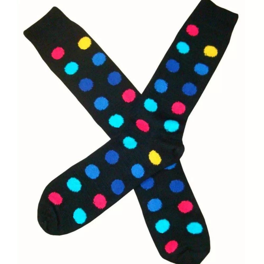 Bassin and Brown Men's Socks^Black Spotted Midcalf Socks