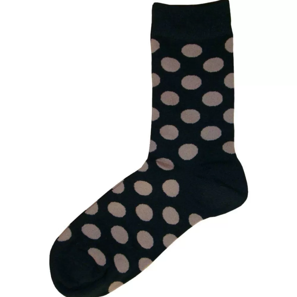 Bassin and Brown Men's Socks^Black Spotted Socks