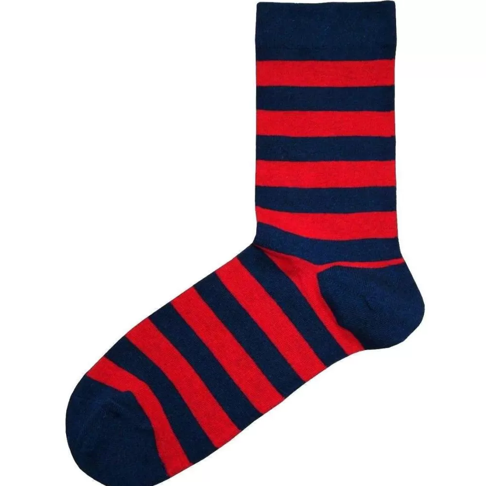 Bassin and Brown Men's Socks^Blue Hooped Stripe Socks