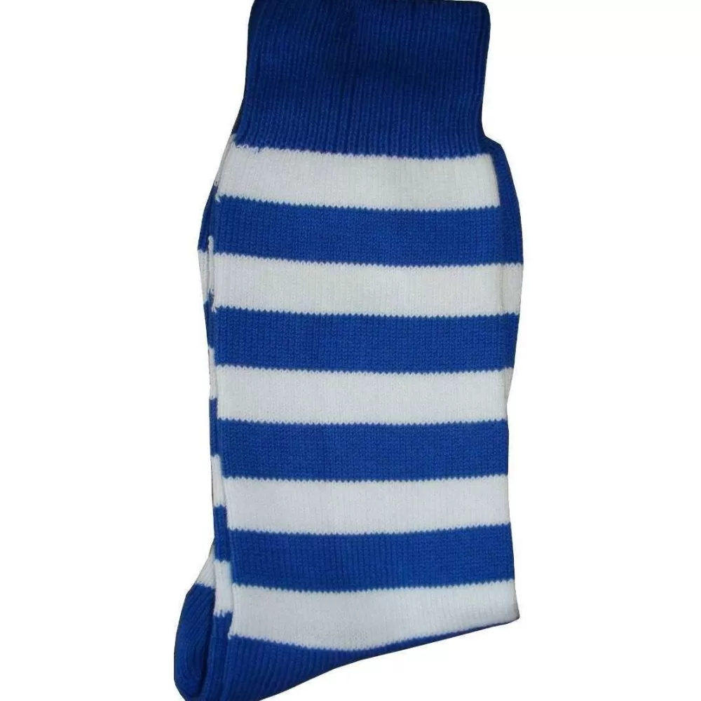 Bassin and Brown Men's Socks^Blue Hooped Stripe Socks