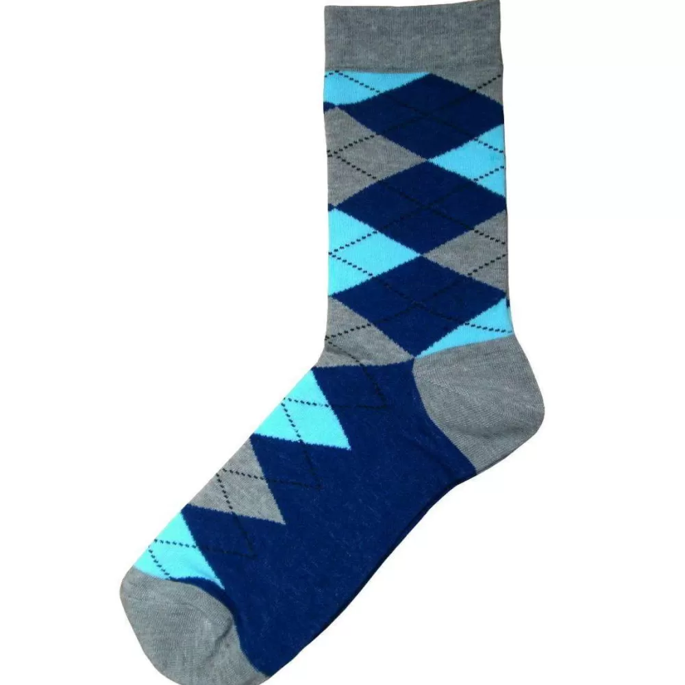 Bassin and Brown Men's Socks^Grey Argyle Socks