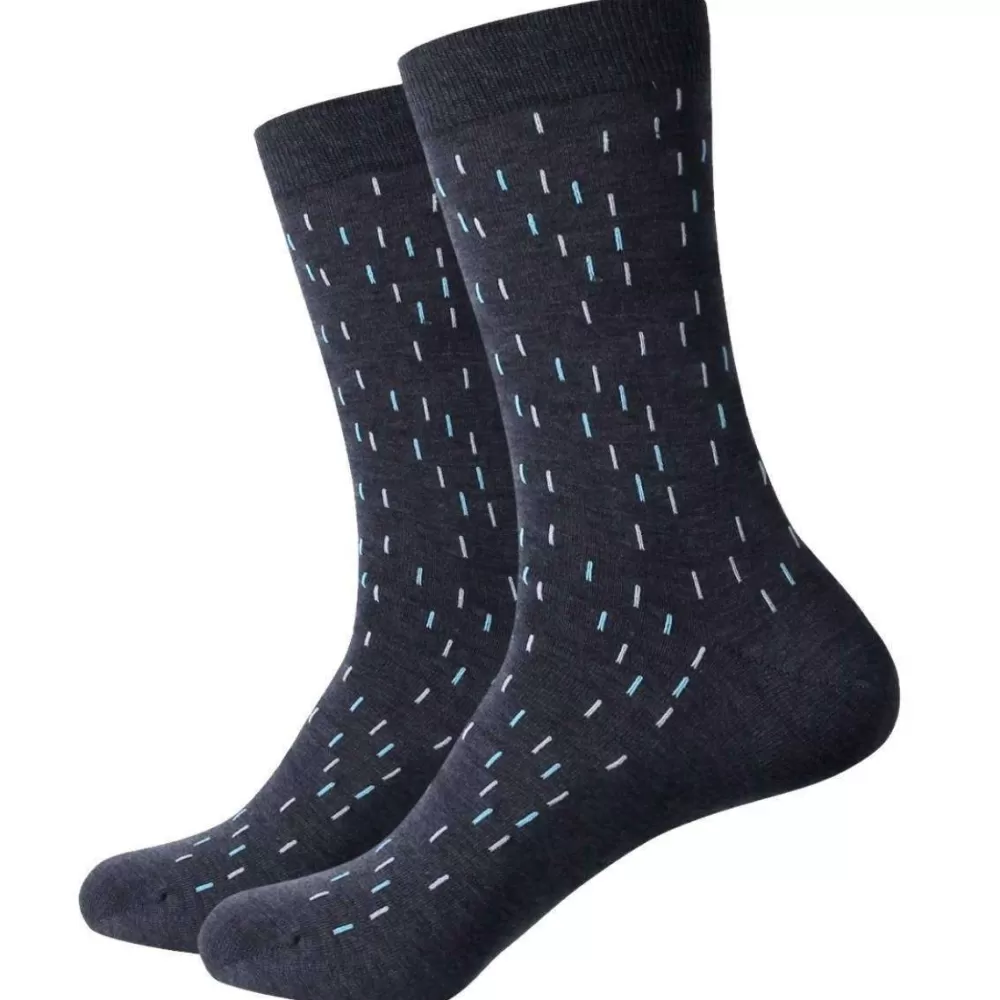 Bassin and Brown Men's Socks^Grey Mini Line Socks