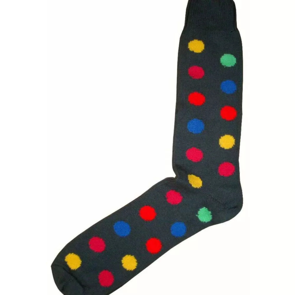Bassin and Brown Men's Socks^Grey Spotted Midcalf Socks