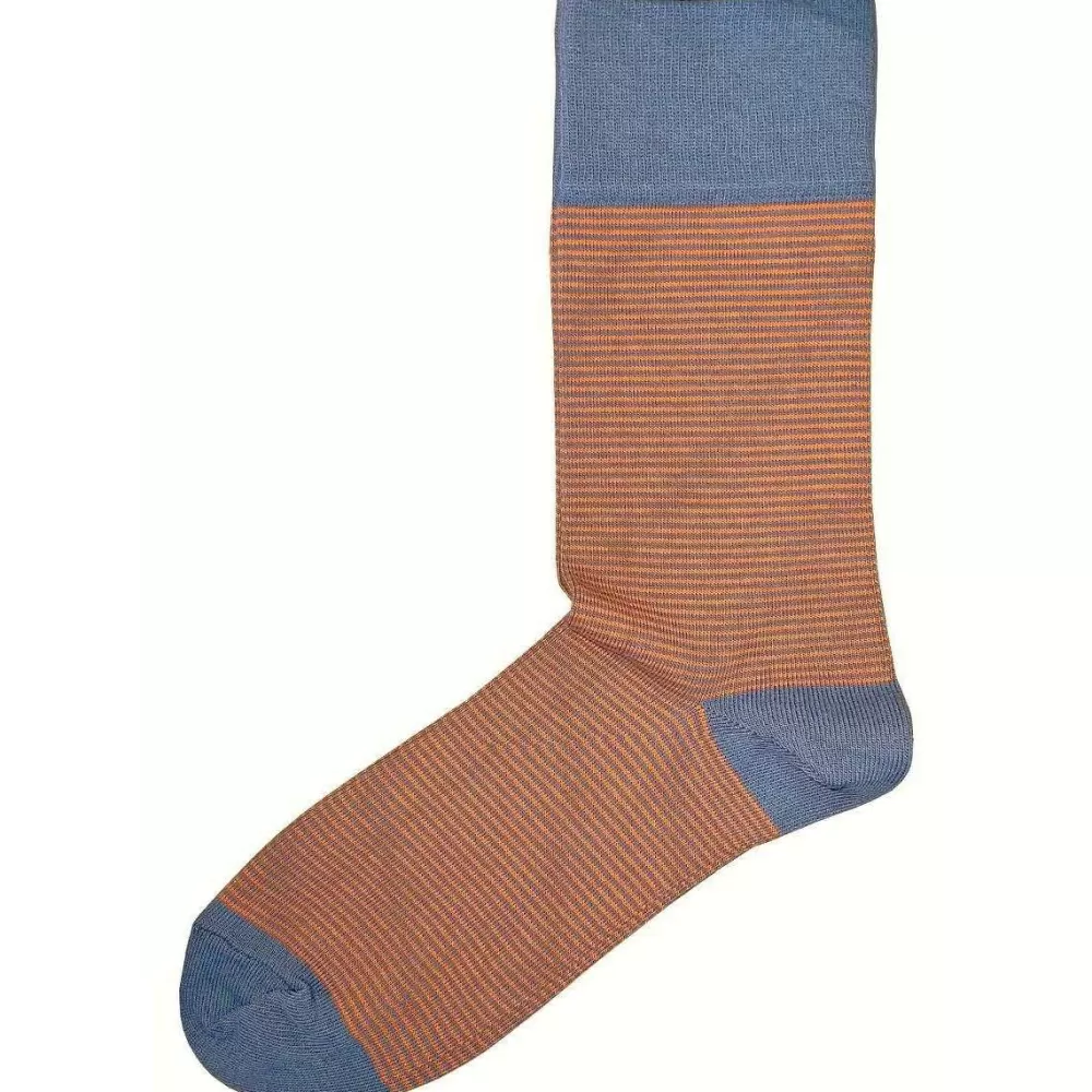 Bassin and Brown Men's Socks^Grey Thin Stripe Socks
