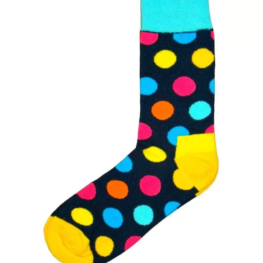 Bassin and Brown Men's Socks^Navy Spotted Socks