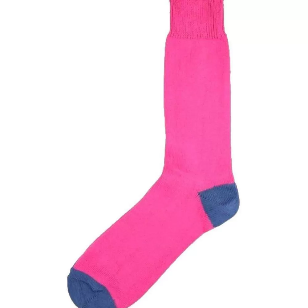 Bassin and Brown Men's Socks^Pink Heel And Toe Socks
