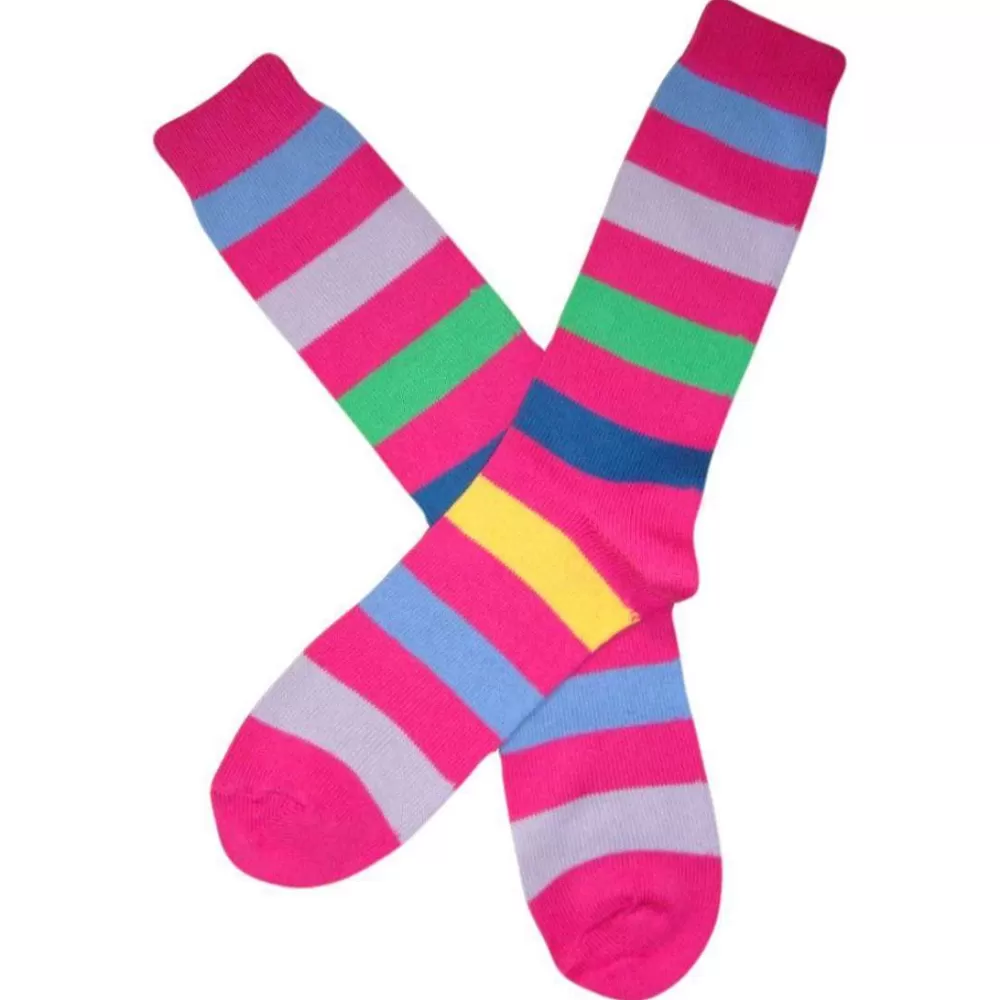 Bassin and Brown Men's Socks^Pink Multi Stripe Socks