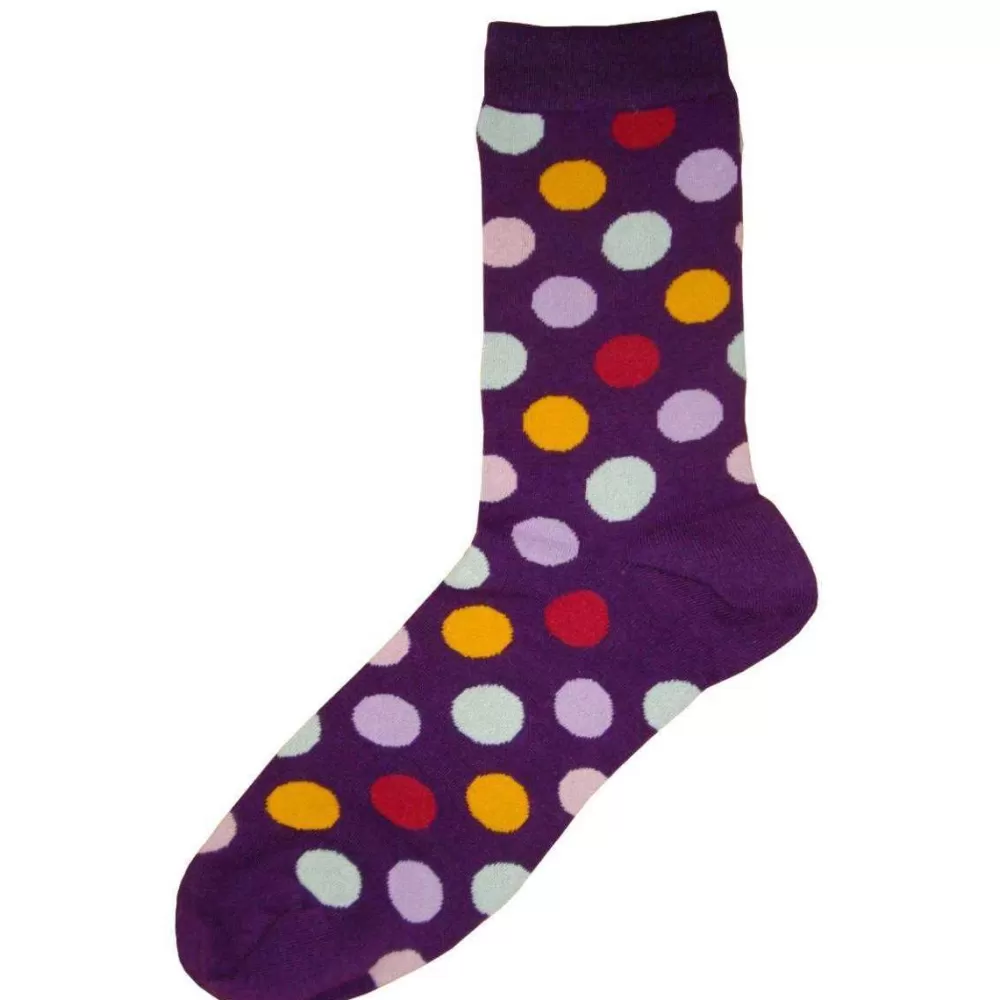 Bassin and Brown Men's Socks^Purple Multi Spot Socks