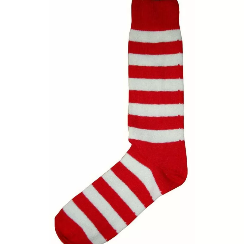 Bassin and Brown Men's Socks^Red Striped Midcalf Socks