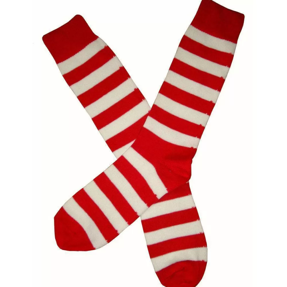 Bassin and Brown Men's Socks^Red Striped Midcalf Socks