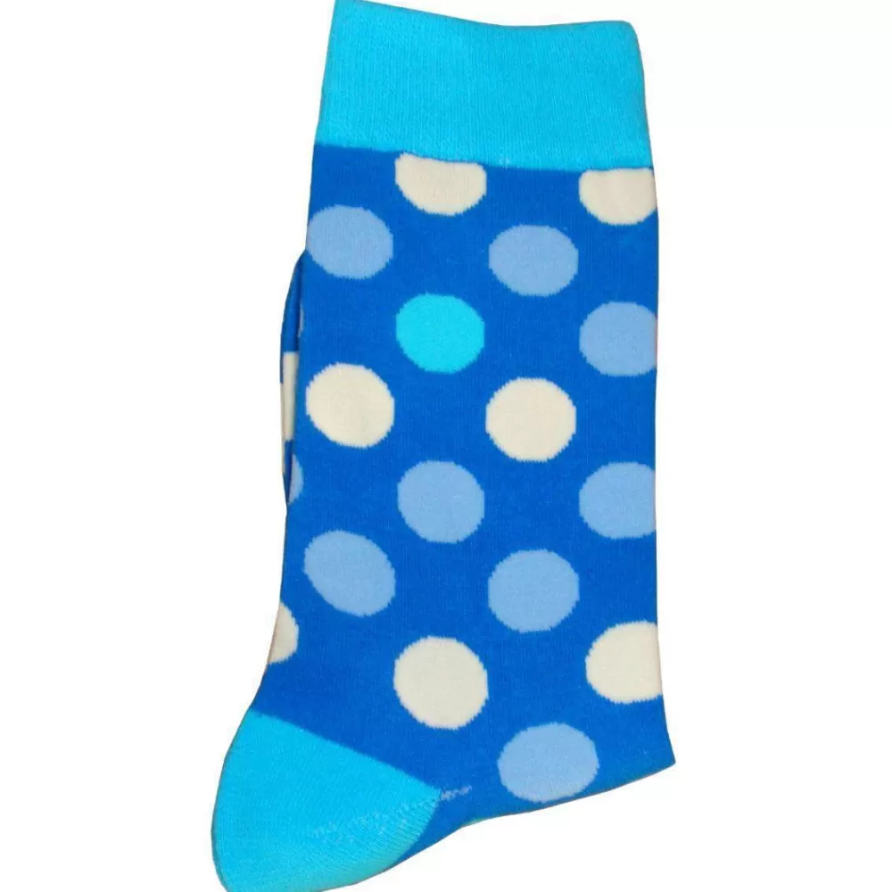 Bassin and Brown Men's Socks^Turquoise Spotted Socks