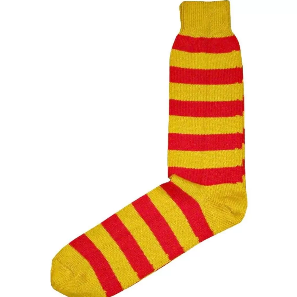 Bassin and Brown Men's Socks^Yellow Hooped Stripe Socks