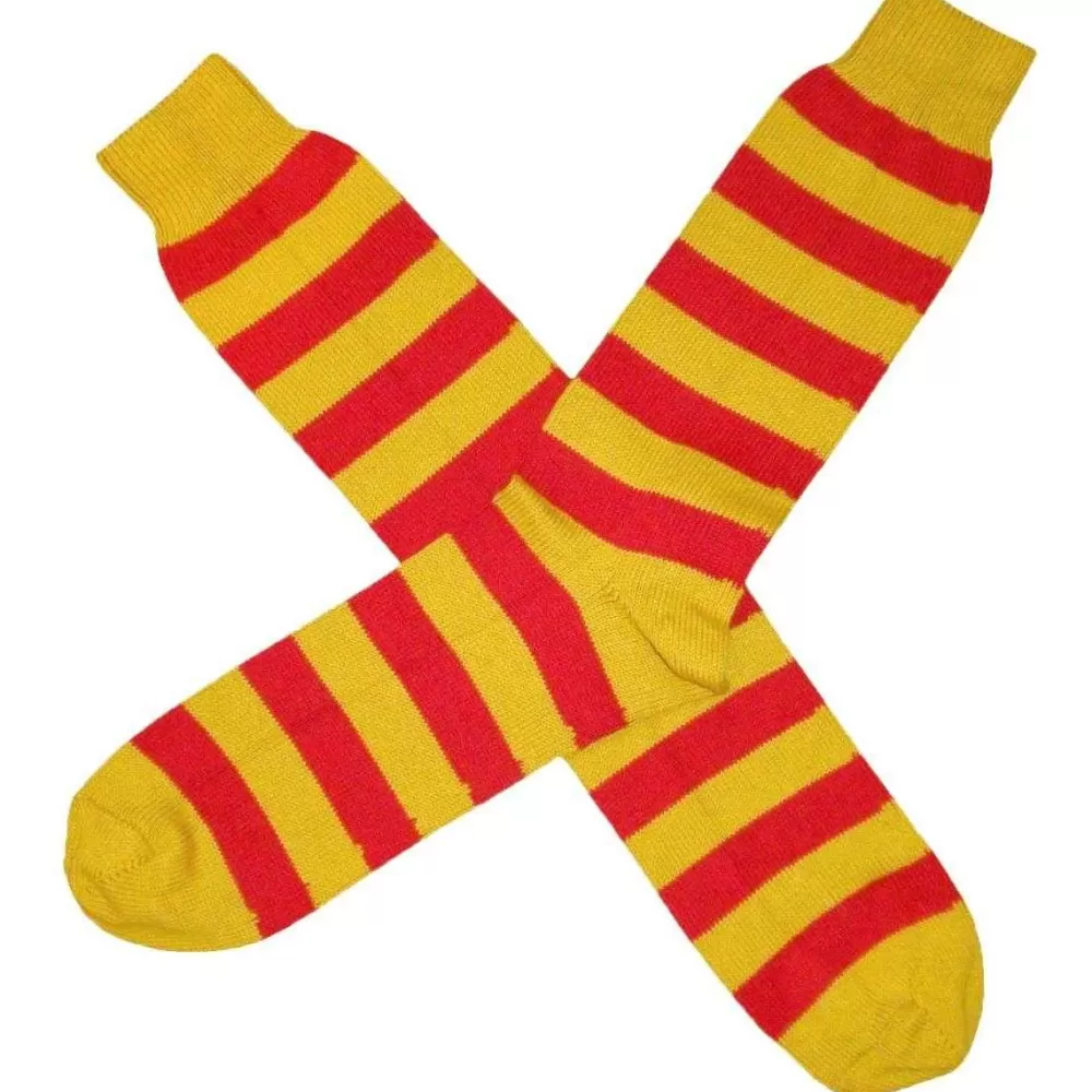 Bassin and Brown Men's Socks^Yellow Hooped Stripe Socks