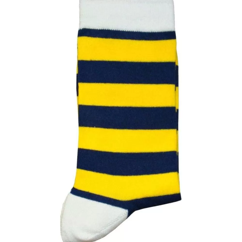 Bassin and Brown Men's Socks^Yellow Hooped Stripe Socks