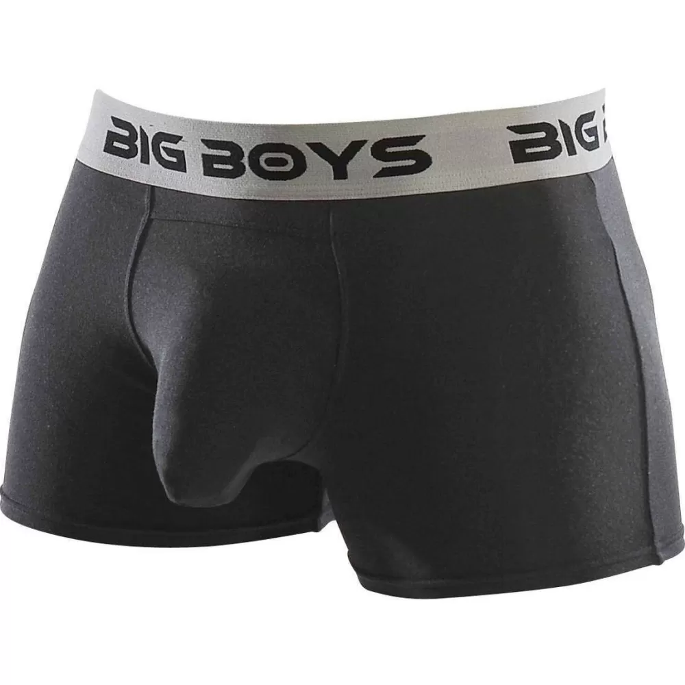 Big Boys Men's Underwear^Black Boxer Briefs