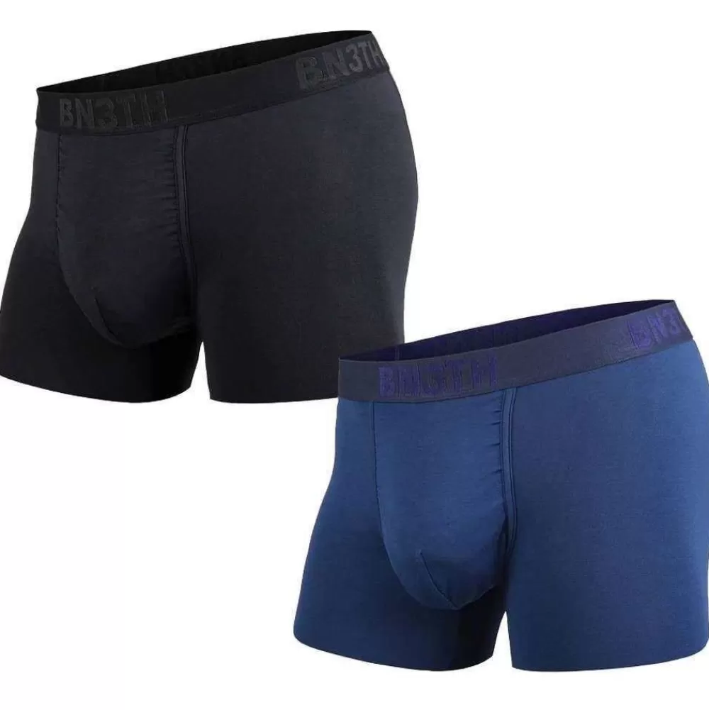 BN3TH Men's Underwear^Black Classic 2 Pack Trunk