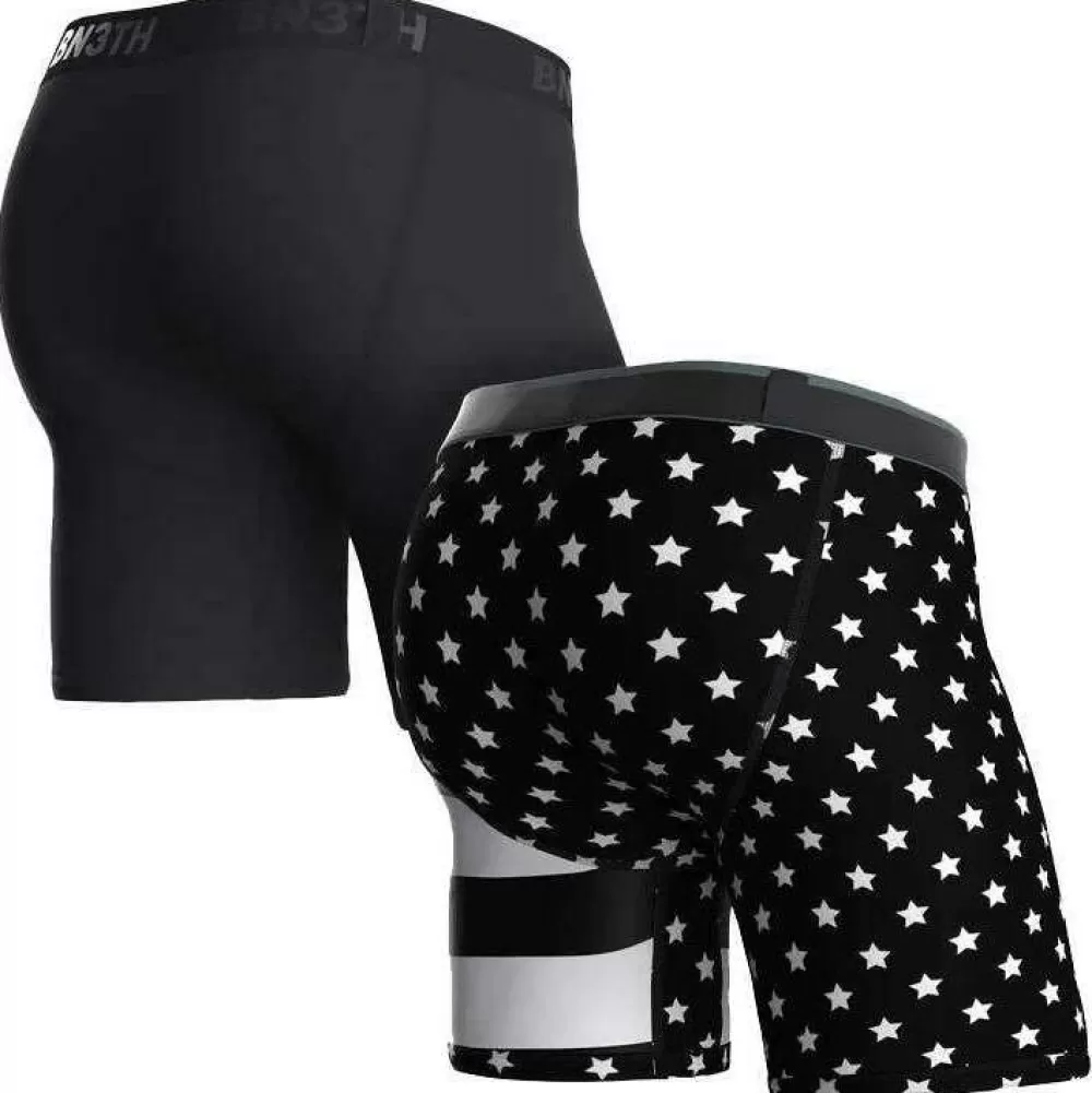BN3TH Men's Underwear^Black Independence Classic 2 Pack Boxer Brief