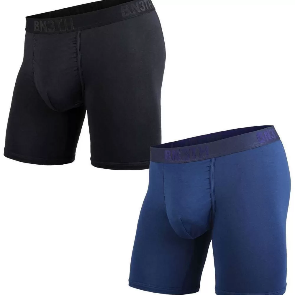 BN3TH Men's Underwear^Black 2-Pack Classic Branded Boxer Brief