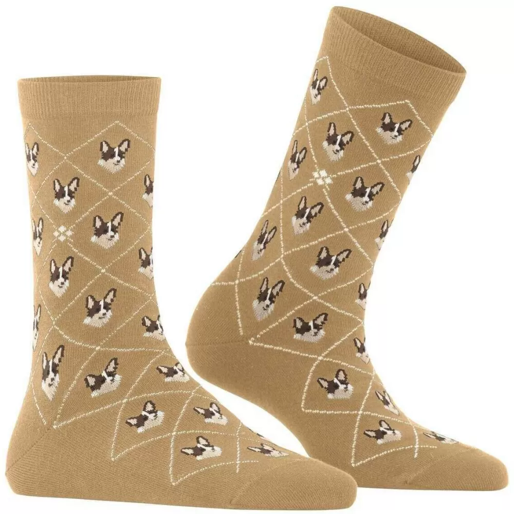 Burlington Women's Socks^Beige Corgi Socks