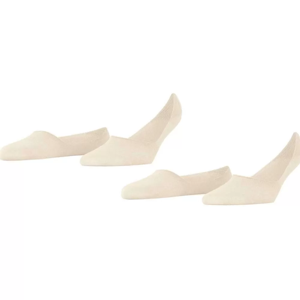 Burlington Women's Socks^Beige Everyday Invisible 2 Pack Socks