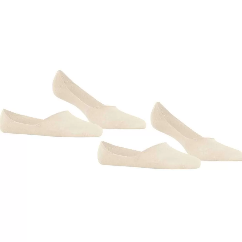 Burlington Women's Socks^Beige Everyday Invisible 2 Pack Socks