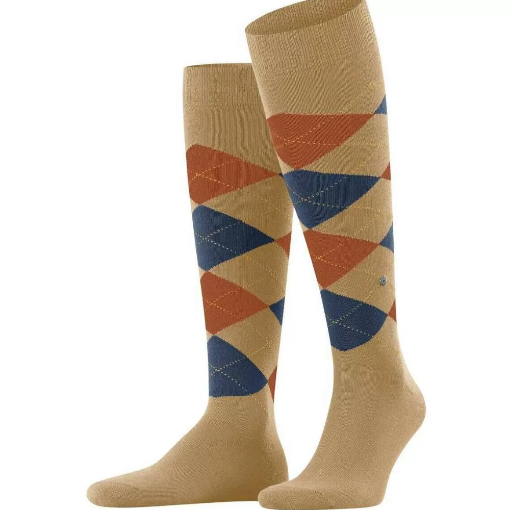 Burlington Men's Socks^Beige King Knee High Socks