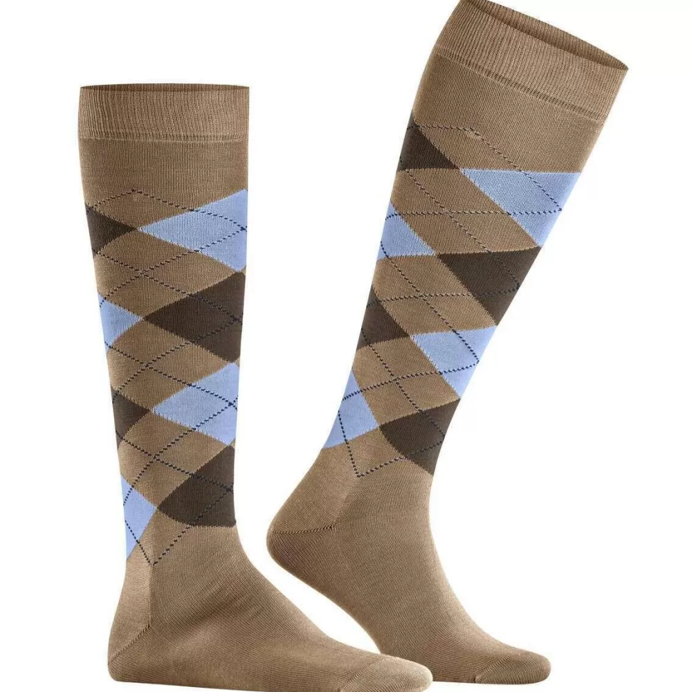 Burlington Men's Socks^Beige Manchester Knee High Socks