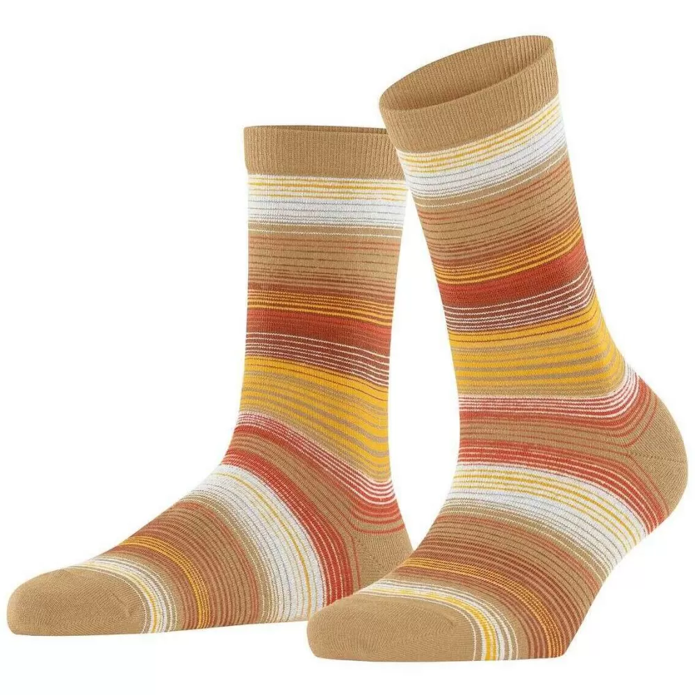 Burlington Women's Socks^Beige Stripe Socks