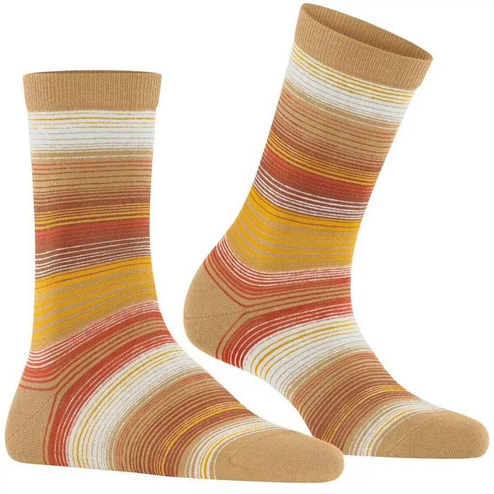 Burlington Women's Socks^Beige Stripe Socks