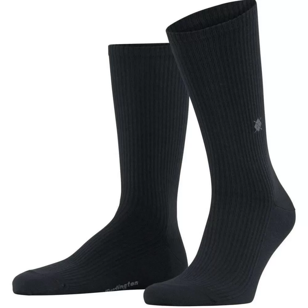 Burlington Men's Socks^Black Boston Socks
