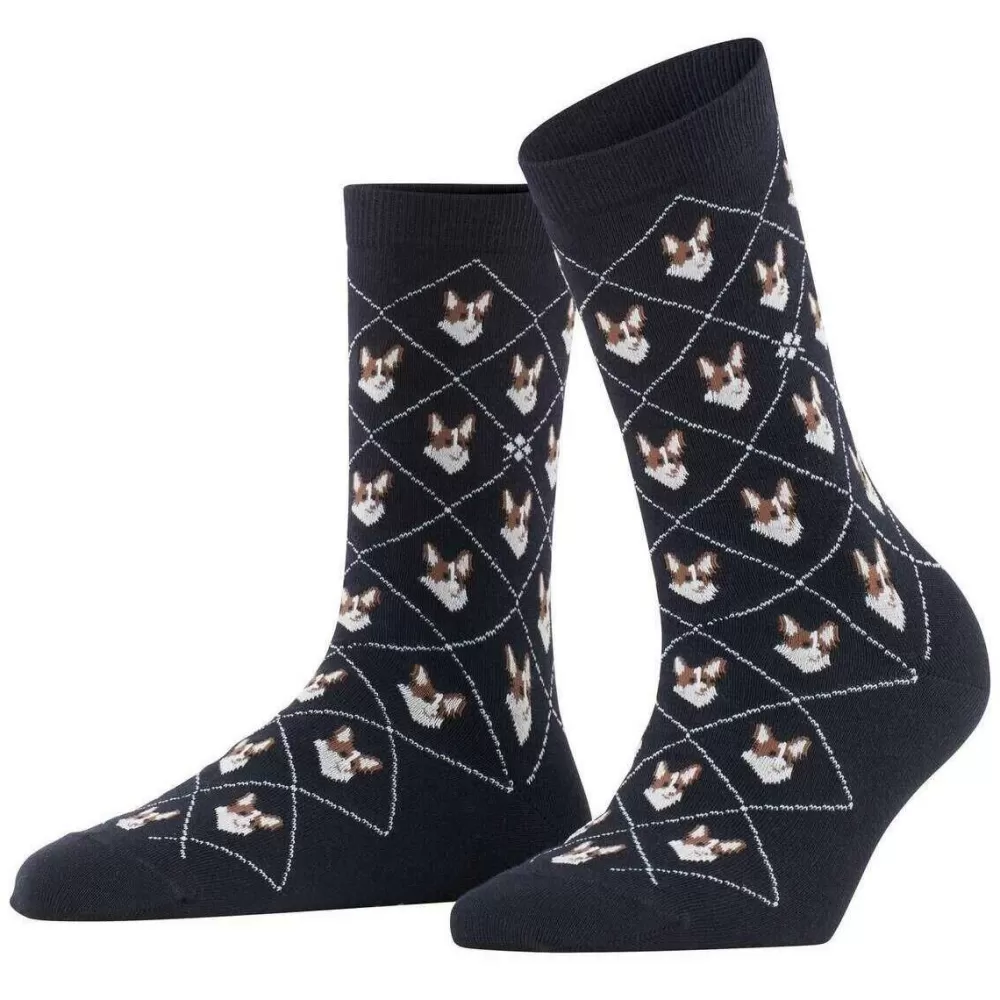 Burlington Women's Socks^Black Corgi Socks