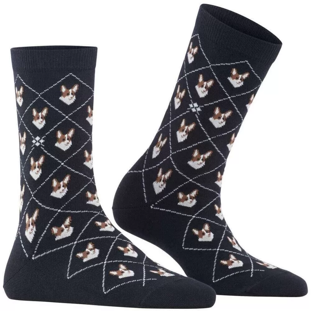 Burlington Women's Socks^Black Corgi Socks