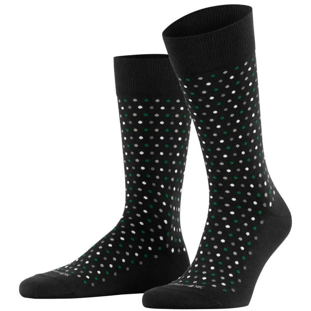 Burlington Men's Socks^Black Dot Socks