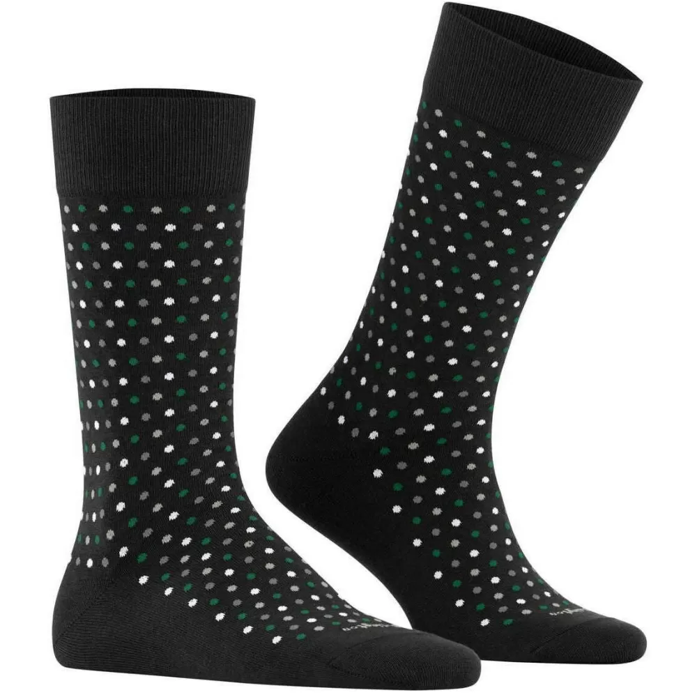 Burlington Men's Socks^Black Dot Socks
