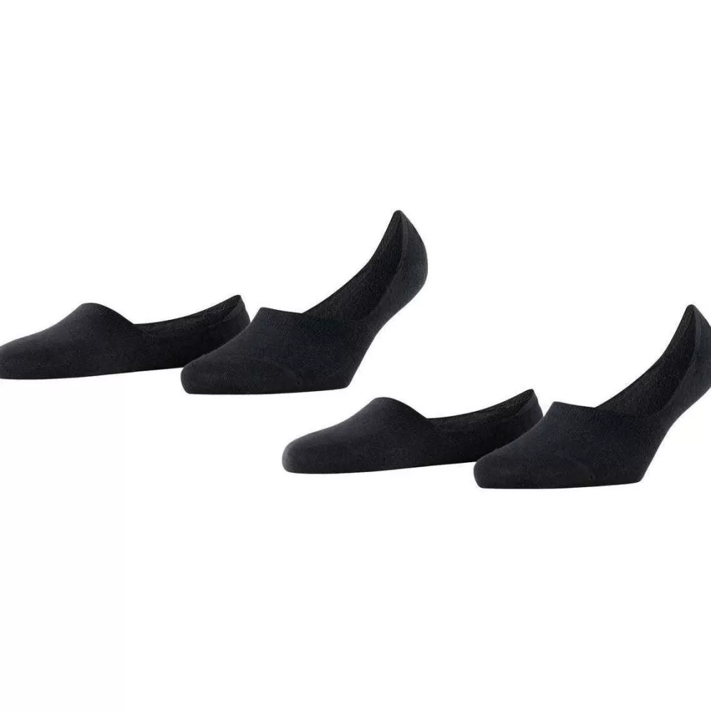 Burlington Women's Socks^Black Everyday Invisible 2 Pack Socks
