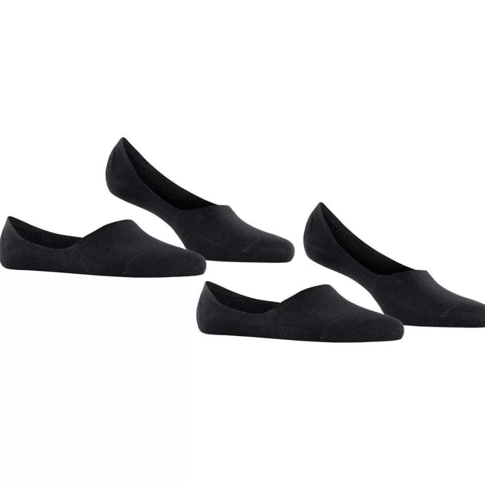 Burlington Women's Socks^Black Everyday Invisible 2 Pack Socks