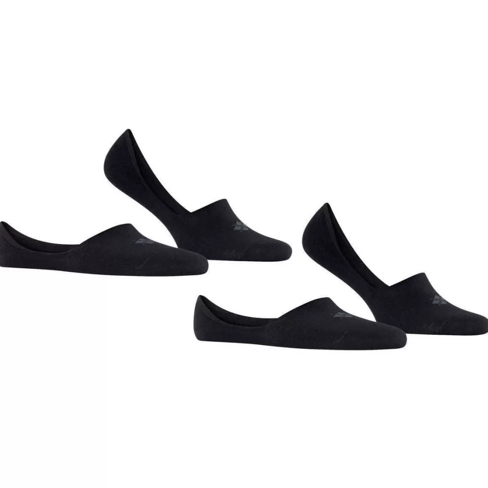 Burlington Men's Socks^Black Everyday 2-Pack No Show Socks