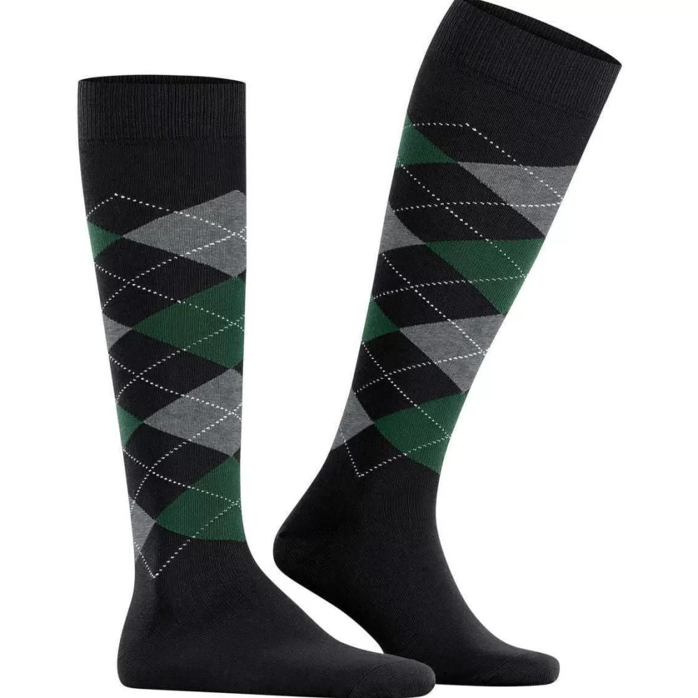 Burlington Men's Socks^Black King Knee High Socks