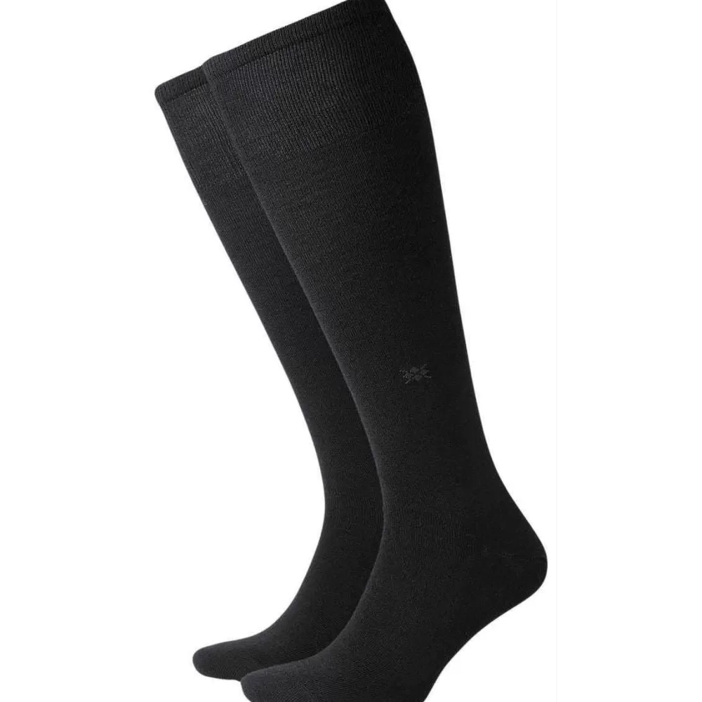 Burlington Men's Socks^Black Leeds Knee High Socks