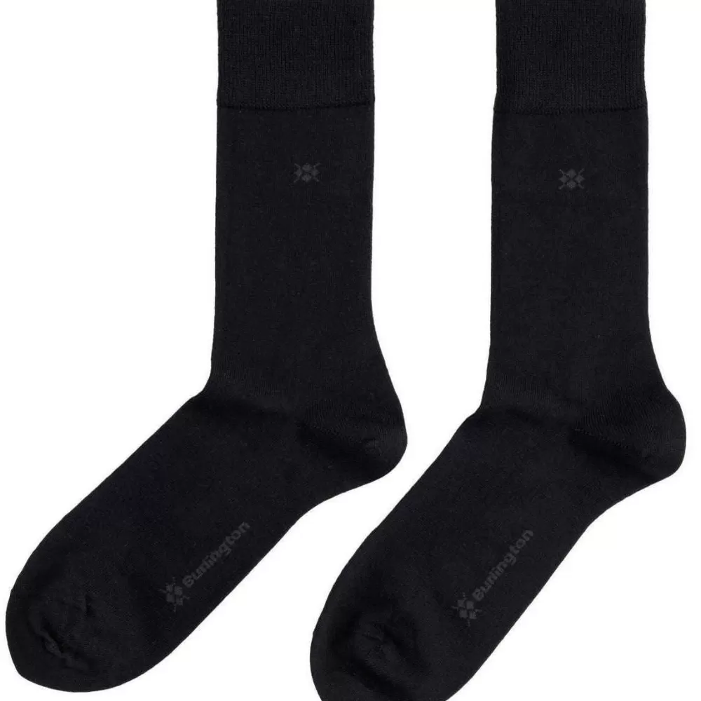 Burlington Men's Socks^Black Leeds Socks