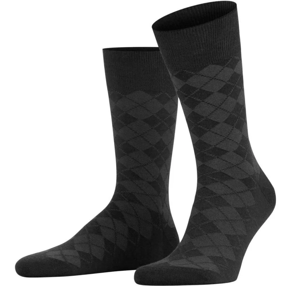 Burlington Men's Socks^Black Leyton Socks