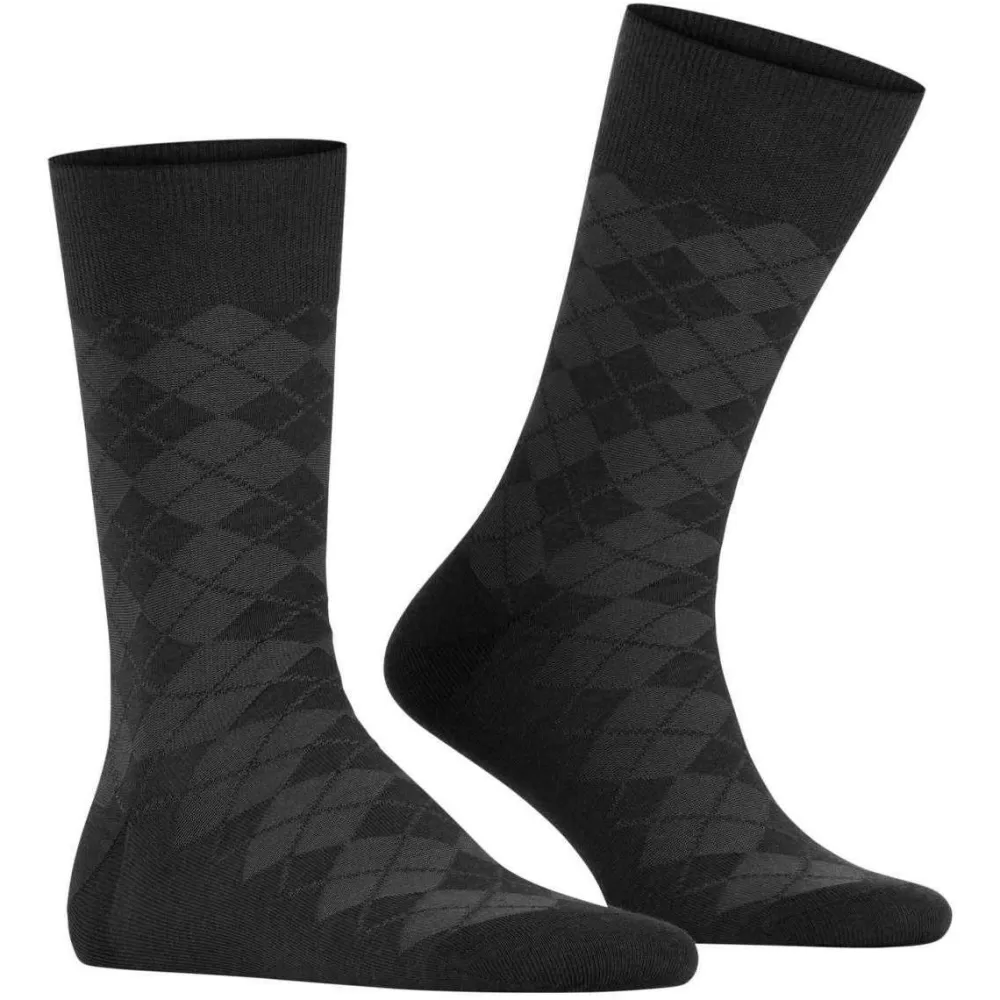 Burlington Men's Socks^Black Leyton Socks