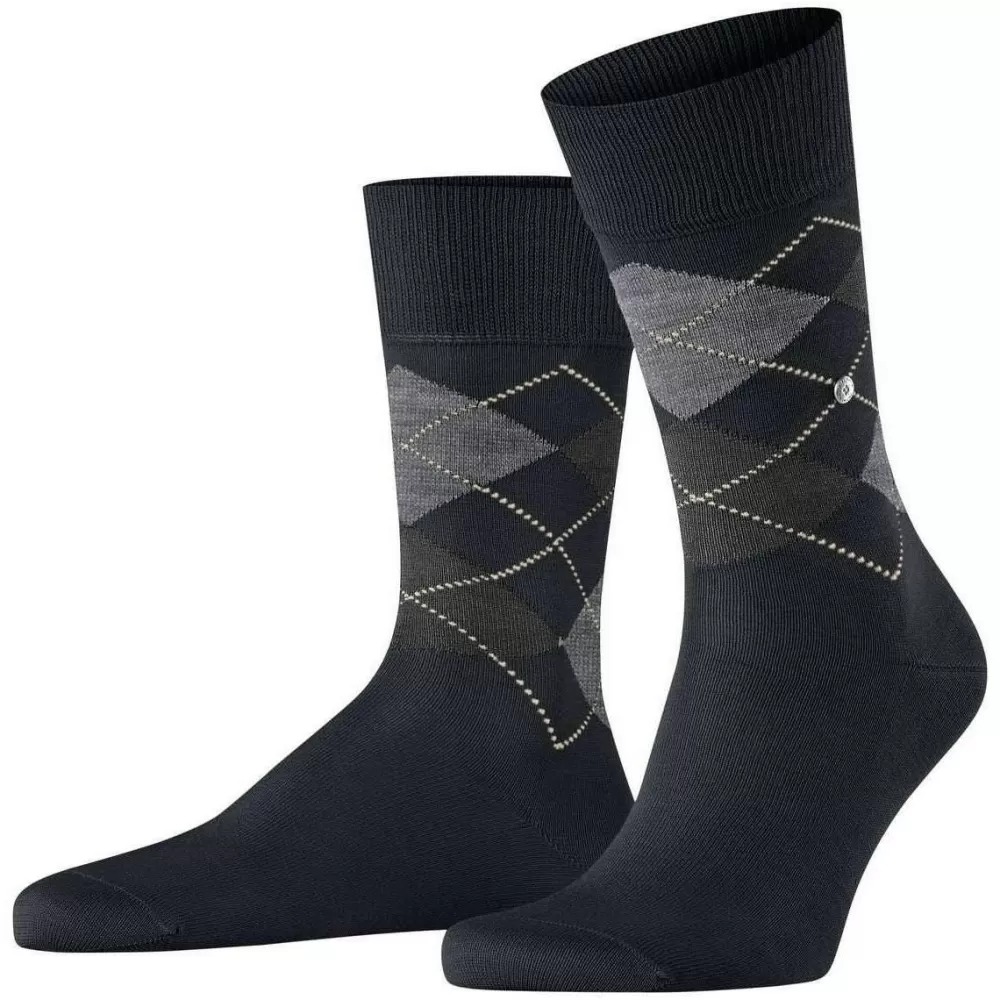 Burlington Men's Socks^Black Manchester Socks