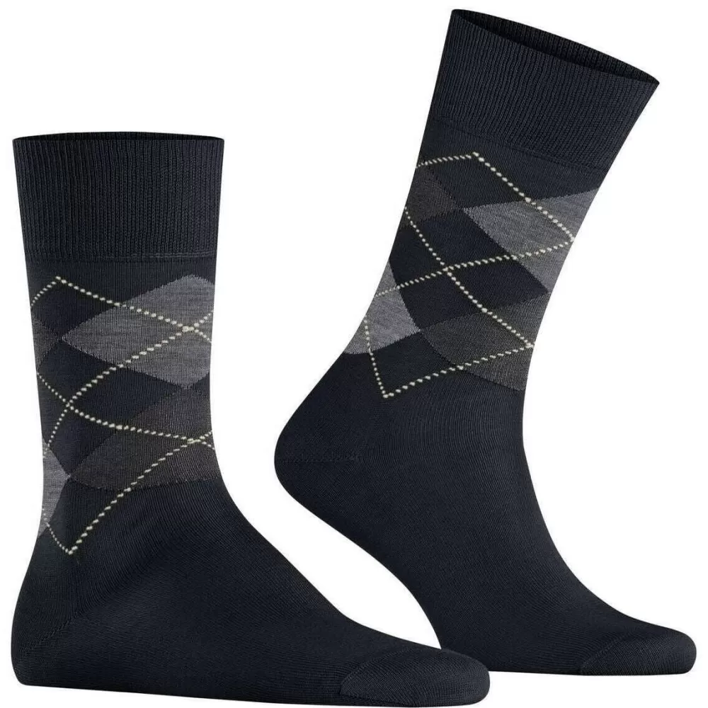 Burlington Men's Socks^Black Manchester Socks