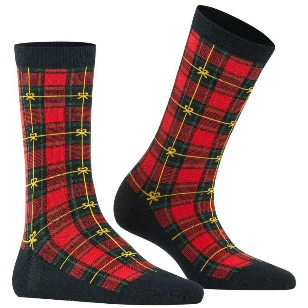 Burlington Women's Socks^Black Merry X-Mas Socks