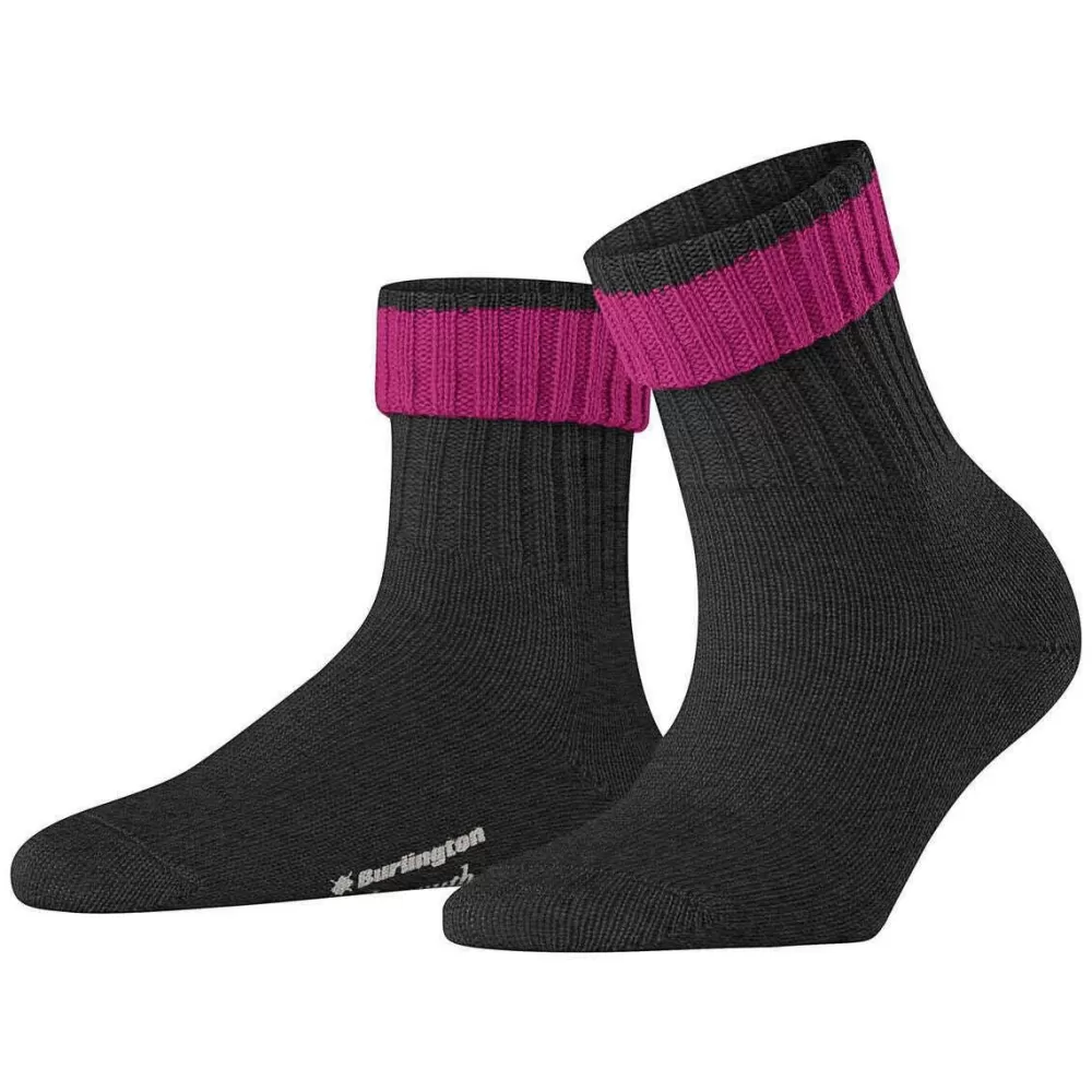 Burlington Women's Socks^Black Plymouth Socks